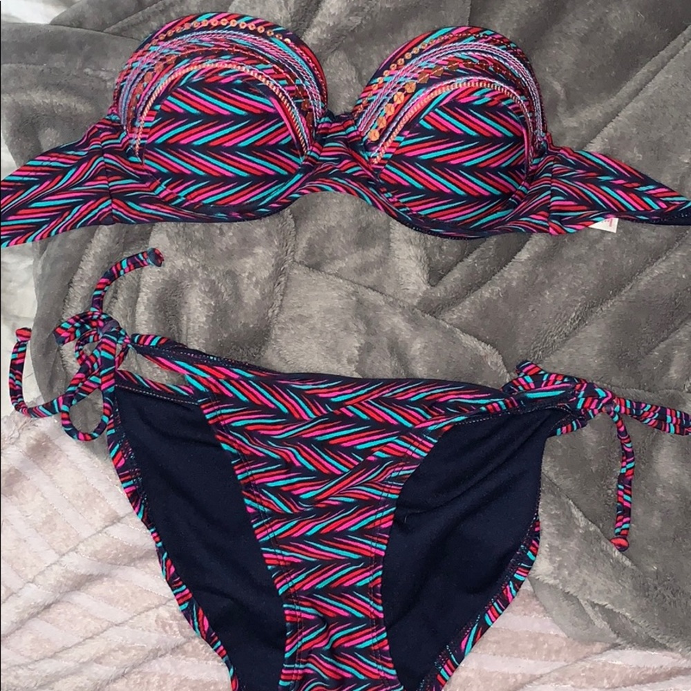 bikini top and bottom.